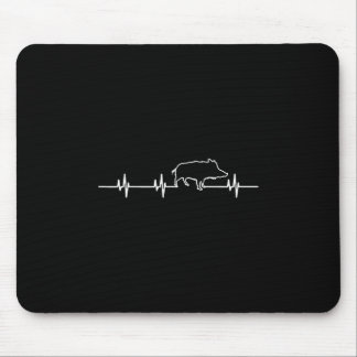 Tapis De Souris Battement de coeur de sanglier ECG chasseur de san
