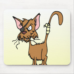 Tapis De Souris Battez le chat de bande dessinée