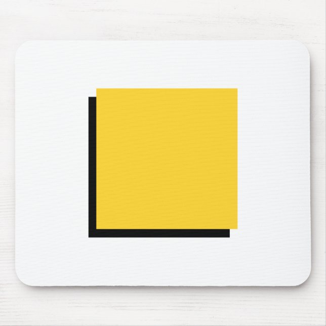 Tapis De Souris Bauhaus Design Art géométrique Carré Jaune (Devant)