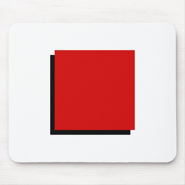 Tapis De Souris Bauhaus Design Art géométrique Carré rouge (Devant)