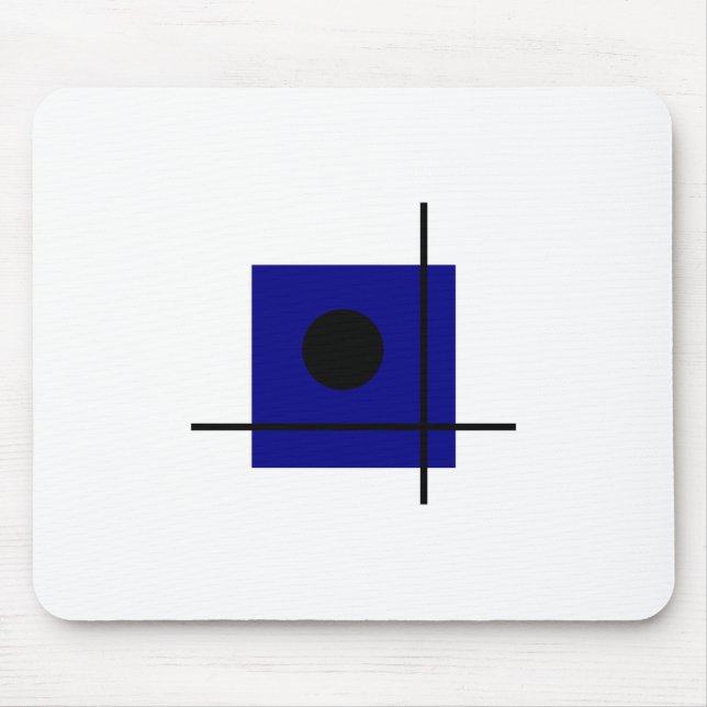 Tapis De Souris Bauhaus Design Composition géométrique (Devant)