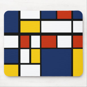 Tapis De Souris bauhaus motif peinture géométrique abstraite mo