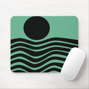 Tapis De Souris Bauhaus Seafoam Green Abstrait