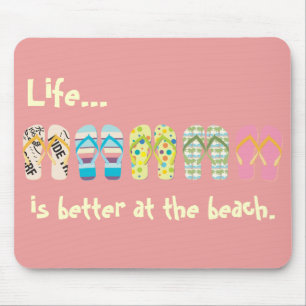 Tapis de souris Beach Flip Flops