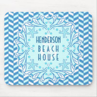 Beach House Art Déco Shell et Herringbone Custom