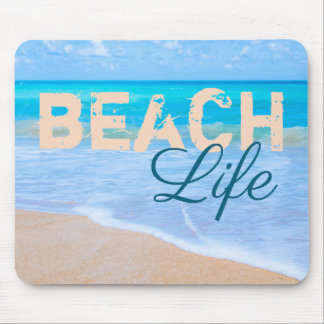 Tapis De Souris Beach Life. Belle mer aquatique et plages tropical