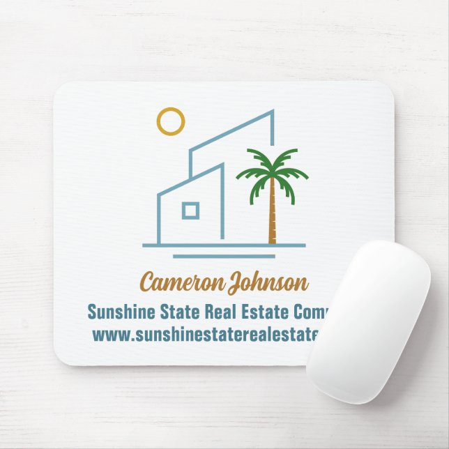 Tapis De Souris Beach Real Estate Company Custom Coastal Realtor (Avec souris)
