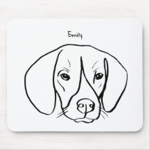 Beagle artistique : Panier de souris texte personn