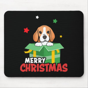 Tapis De Souris Beagle Santa Amoureux de Chien Joyeux Noël Xmas