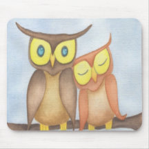 Beau Aquarelle Chouette Amateurs