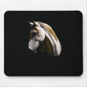 Tapis De Souris Beau Blanc Mare Ranch Horse Photo Portrait