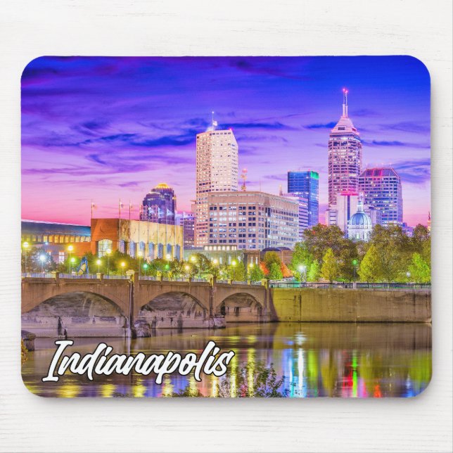 Tapis De Souris Beau centre-ville Indianapolis, Indiana, États-Uni (Devant)