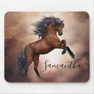 Tapis De Souris Beau Cheval Bai Pur-Sang