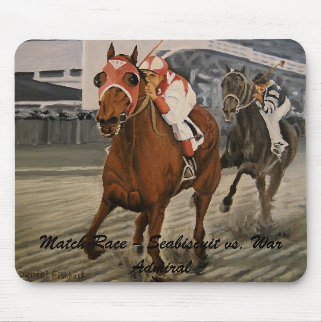 Tapis De Souris Beau cheval ravit les propriétaires en course clas (Devant)