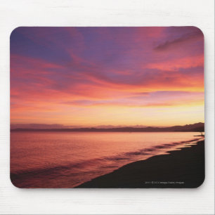 Tapis De Souris Beau coucher du soleil à la plage