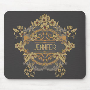 Tapis De Souris Beau design Art Nouveau avec fleurs