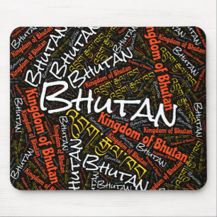 Tapis De Souris Beau drapeau du Bhoutan couleurs patriotique