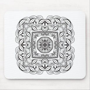 Tapis De Souris Beau griffonnage carré décoratif