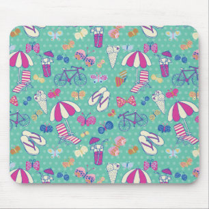 Tapis De Souris Beau Motif aux éléments d'été
