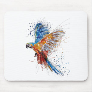 Tapis De Souris Beau perroquet levant ses ailes