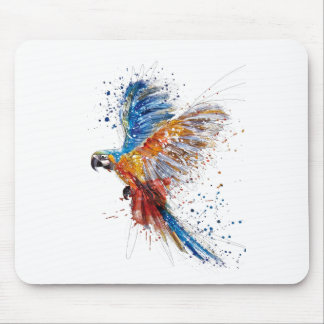 Tapis De Souris Beau perroquet levant ses ailes