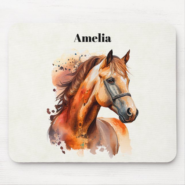 Tapis De Souris Beau Sorrel Horse Portrait (Devant)