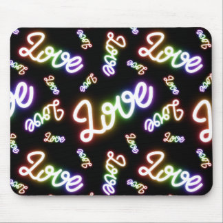 Tapis De Souris Beaucoup d'amours néons signes