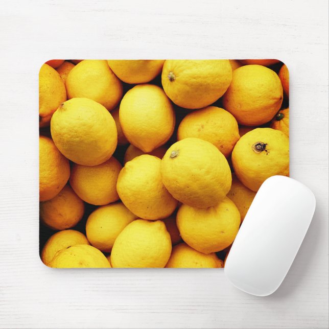 Tapis De Souris Beaucoup de citrons colorés (Avec souris)