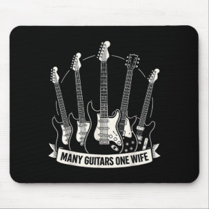 Tapis De Souris Beaucoup de guitares une femme drôle musicien guit