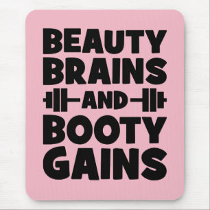 Tapis De Souris Beauté, Cerveaux, Gains de Booty - Gymnase pour fe