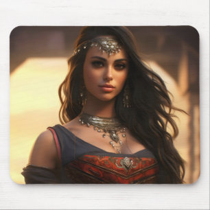 Tapis De Souris Beauté orientale de fille arabe