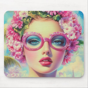 Tapis De Souris Beauté tropicale rétro