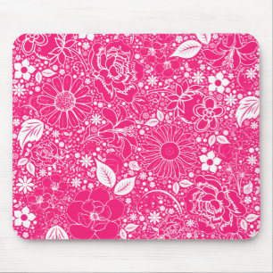 Tapis De Souris Beautés botaniques ROSE CHAUDE