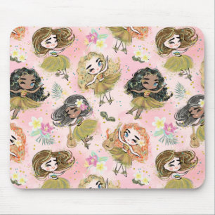 Tapis De Souris Beautiful Girl and Flower