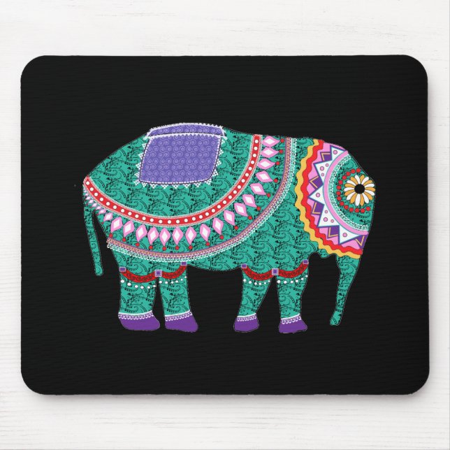 Tapis De Souris Beautiful Ornate Elephant (Devant)