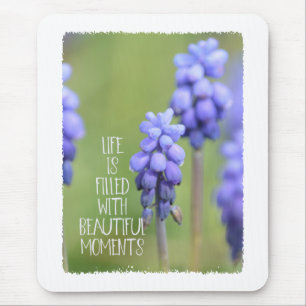 Tapis De Souris Beaux Moments Fleurs violettes