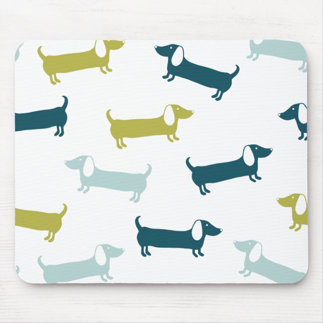 Tapis De Souris Beaux teckels dans de grandes couleurs (Devant)