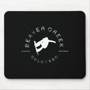 Tapis De Souris Beaver Creek Retro Vintage Graphisme snowboard