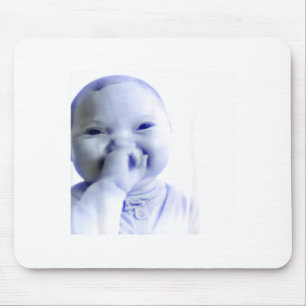 Tapis De Souris Bébé IA drôle tenant un mème de rire
