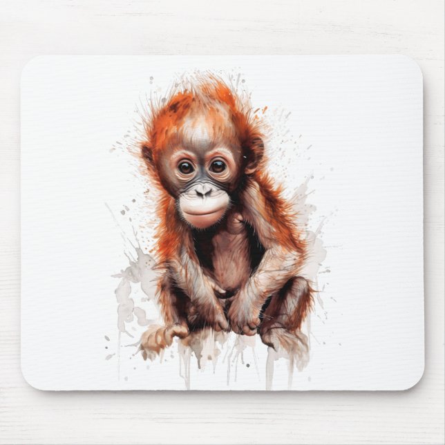 Tapis De Souris Bebé Orangután (Devant)