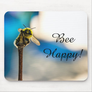 Tapis De Souris Bee Happy Bumblebee Mousepad