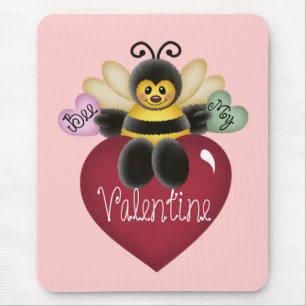 Tapis De Souris Bee My Valentine Mousepad