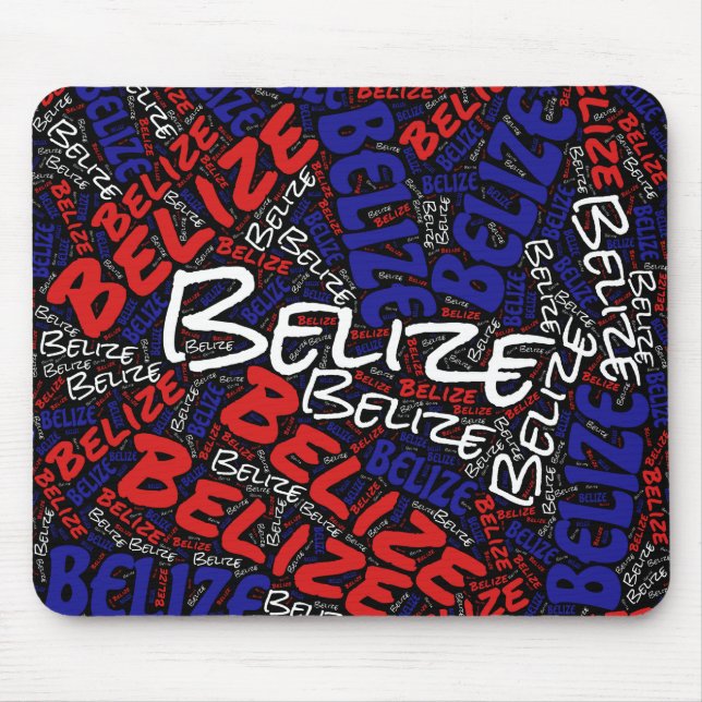 Tapis De Souris Bélize Drapeau Couleurs Patriotique Souris (Devant)