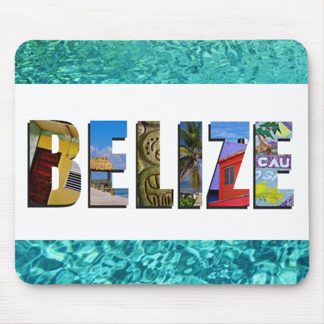 Tapis De Souris Belize Tropical Beach Blue Ocean Travel Photos (Devant)