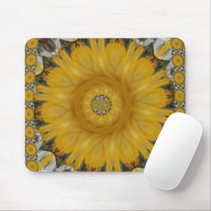 Tapis De Souris Belle Dorée Fleur Soleil Design Lumineux