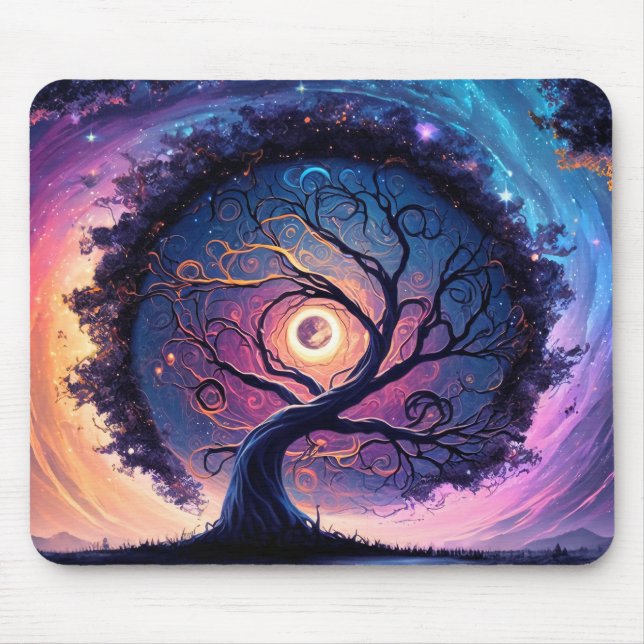 Tapis De Souris Belle illustration du ciel nocturne (Devant)