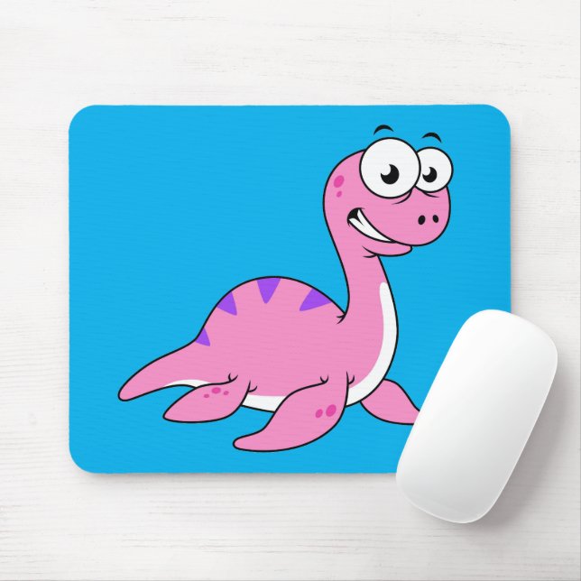Tapis De Souris Belle Illustration Du Monstre Loch Ness. (Avec souris)