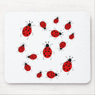 Tapis De Souris Belle image clipart de coccinelle colorée