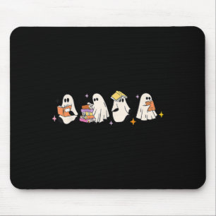 Tapis De Souris Belle Lecture Ghost Halloween Ghost Livre Éffrayan