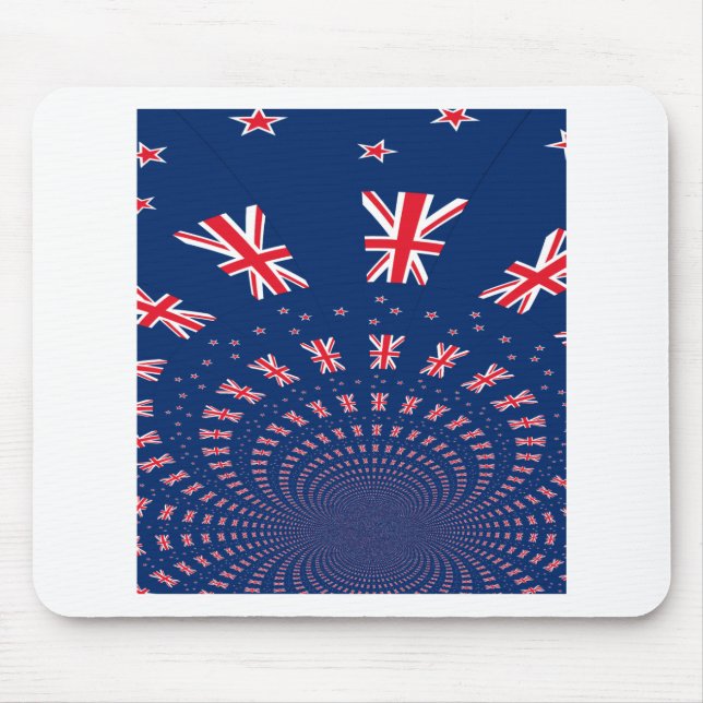 Tapis De Souris Belle Nouvelle-Zélande Drapeau Art Design (Devant)